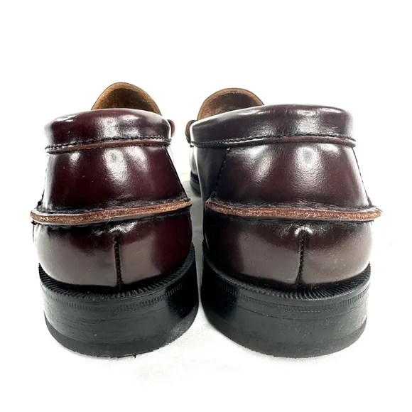 Florsheim Men 10 Brown Leather Penny Loafer Shoe Office Business Dress