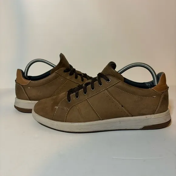 Florsheim Men's Crossover Lace to Toe casual Sneaker brown leather Shoes Sz 8.5M