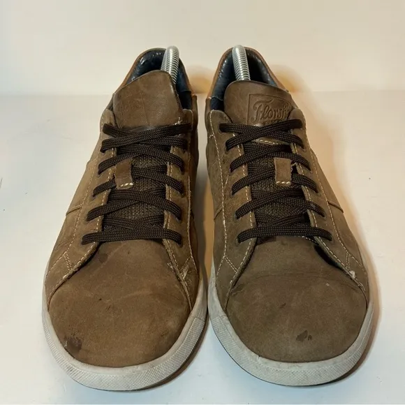 Florsheim Men's Crossover Lace to Toe casual Sneaker brown leather Shoes Sz 8.5M