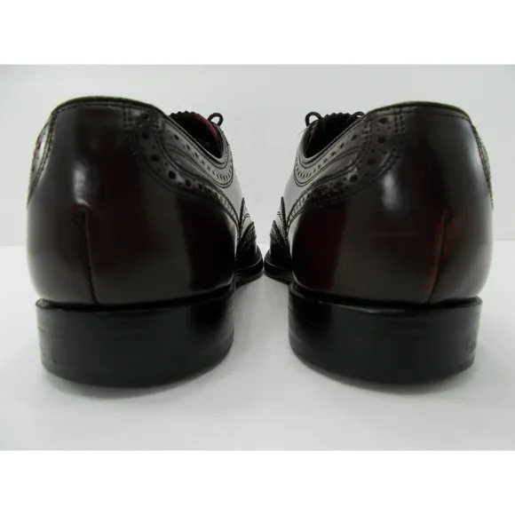 Florsheim Mens Lexington Burgundy Leather Wingtip Dress Shoes 30300 Size 9.5 D