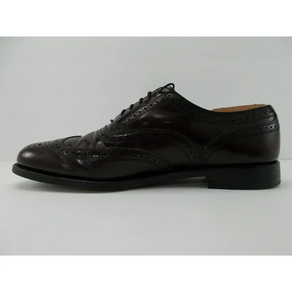Florsheim Mens Lexington Burgundy Leather Wingtip Dress Shoes 30300 Size 9.5 D