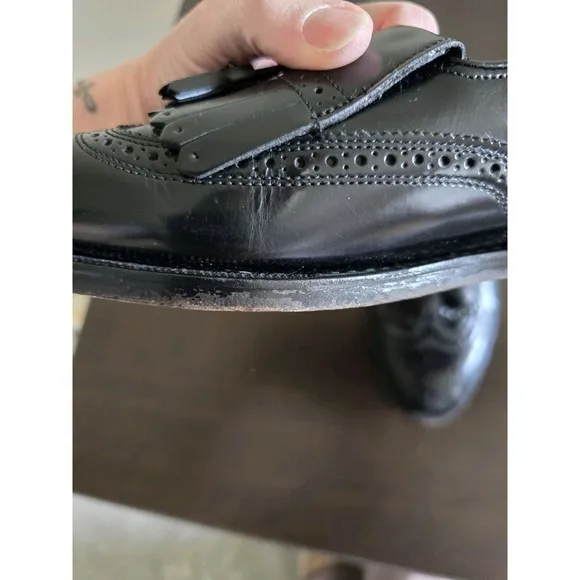 Florsheim Men's Shoes Slip On Brogue Wing Tip Kiltie Tassle Loafers Black 8E