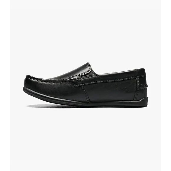 Florsheim Jasper 16564-001 Loafer Boys US 5 Black Leather Casual Shoes FZP336