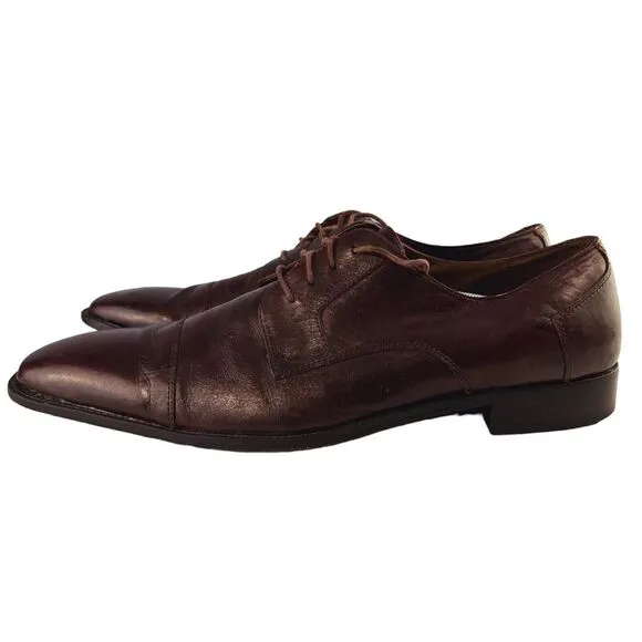 Fratelli Rossetti Mens 15 M Brown Lace Up Leather Oxford Dress Shoes 90010-05‎