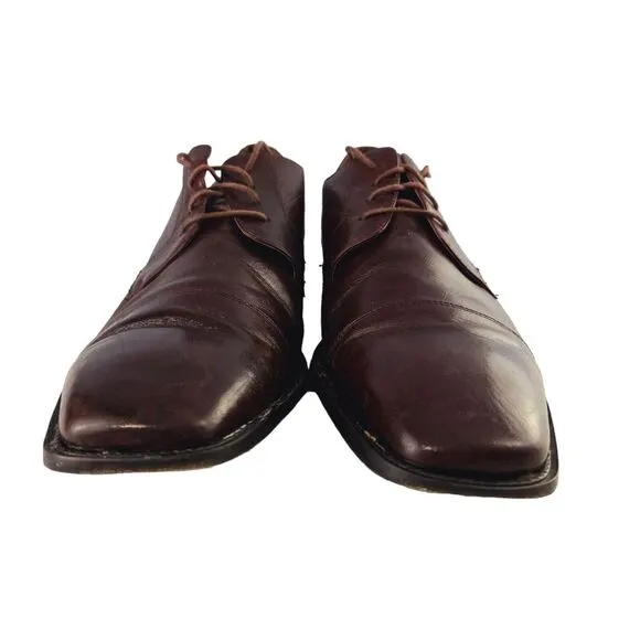 Fratelli Rossetti Mens 15 M Brown Lace Up Leather Oxford Dress Shoes 90010-05‎
