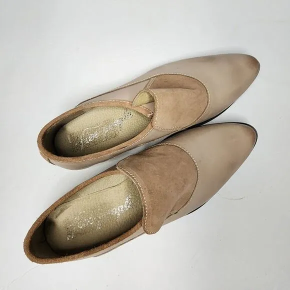 Free People Brown Tan Slip On Loafers Size Euro 41  H1755 Leather