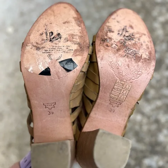 Free People Byron Strappy leather Mules size 39 8.5