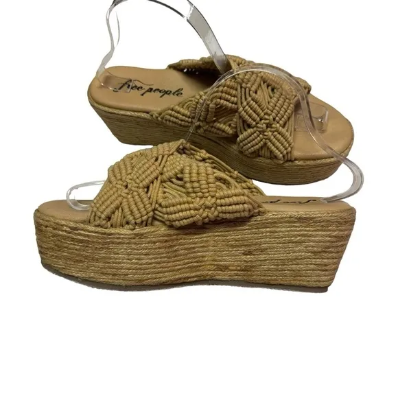 Free People Highline Espadrille Wedge Platform sandals in Natural Size 40 US 10