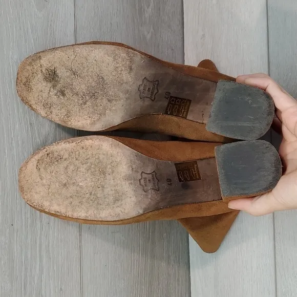 Free People Womens Cecile Ankle Suede Zip Back Heels shoes sz 40/9-9.5