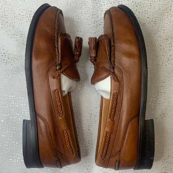 FRENCH SHRINER Men’s Shoes Richmond Loafers Genuine Leather with Tassel 10M