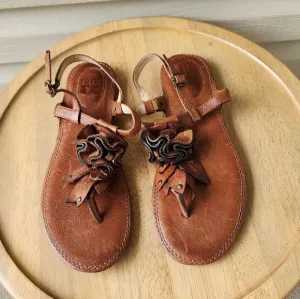 Frye Alessia leaf sling sandals