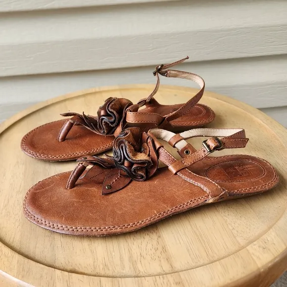 Frye Alessia leaf sling sandals