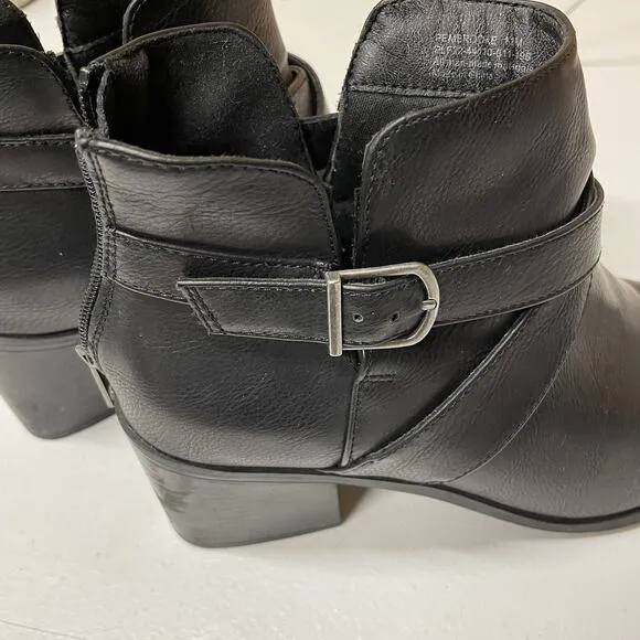 Frye &amp; Co. Women’s Ankle Boots Pembrooke Black Size 11M Back Zip Western Cowgirl
