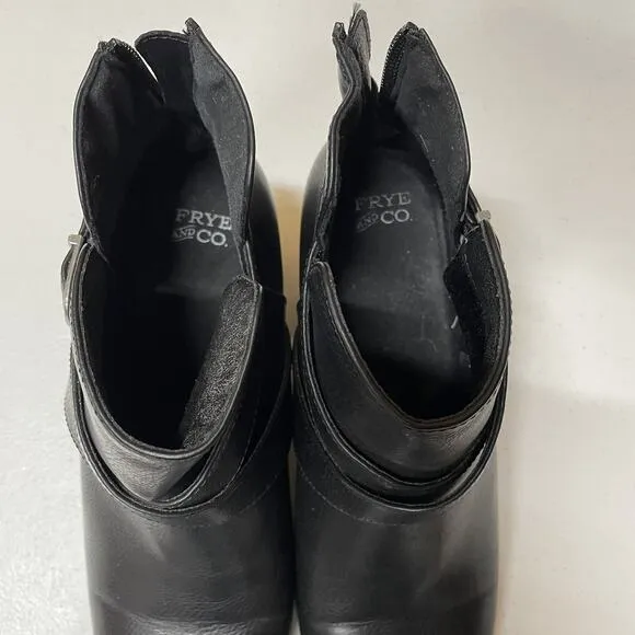 Frye &amp; Co. Women’s Ankle Boots Pembrooke Black Size 11M Back Zip Western Cowgirl