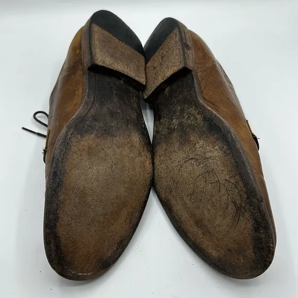 Frye Brown Leather Lace Up Dress Shoes Men's Size 9 1/2