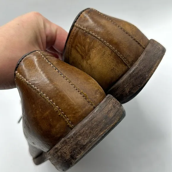 Frye Brown Leather Lace Up Dress Shoes Men's Size 9 1/2