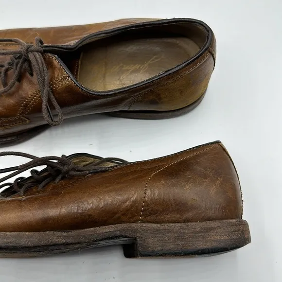 Frye Brown Leather Lace Up Dress Shoes Men's Size 9 1/2