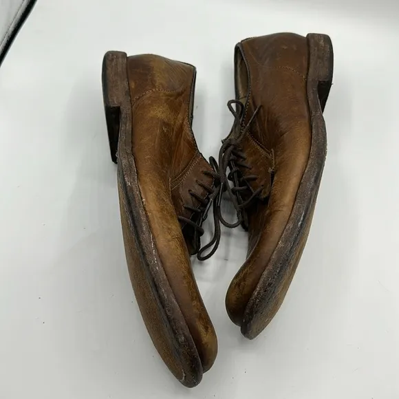 Frye Brown Leather Lace Up Dress Shoes Men's Size 9 1/2