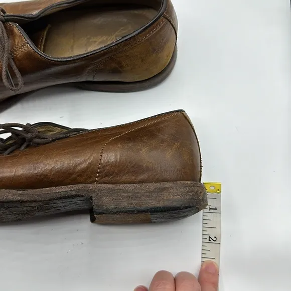 Frye Brown Leather Lace Up Dress Shoes Men's Size 9 1/2