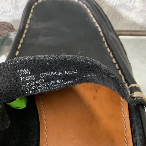 Frye Corsica Leather Loafers Shoes Men’s 10 Black Casual Thick stitch 90’s,Y2K