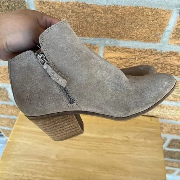Frye Double Zip Ankle Boot Ash Judith 6
