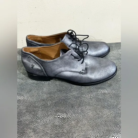 FRYE Men's Gray Leather Dress Shoes