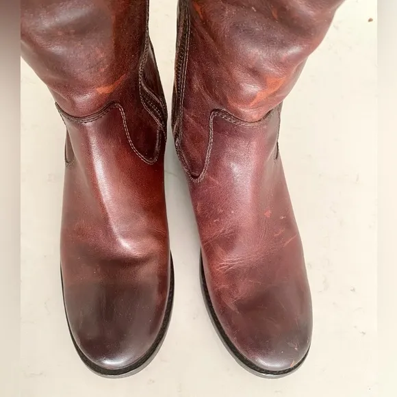 Frye Molly Button Leather Riding Boots Sz 6.5B