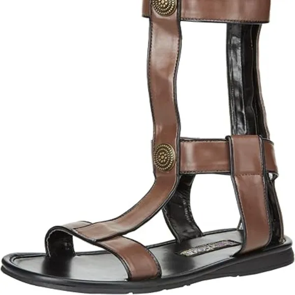 Funtasma by Pleaser Men's Roman Brown Costume Sandals NIB
