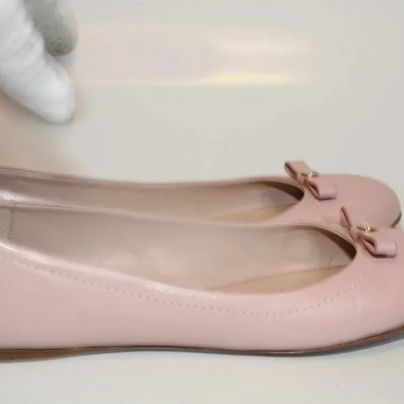Furla Italy Made Womens 38.5 8.5 Pink Leather Ballet Flats Shoes