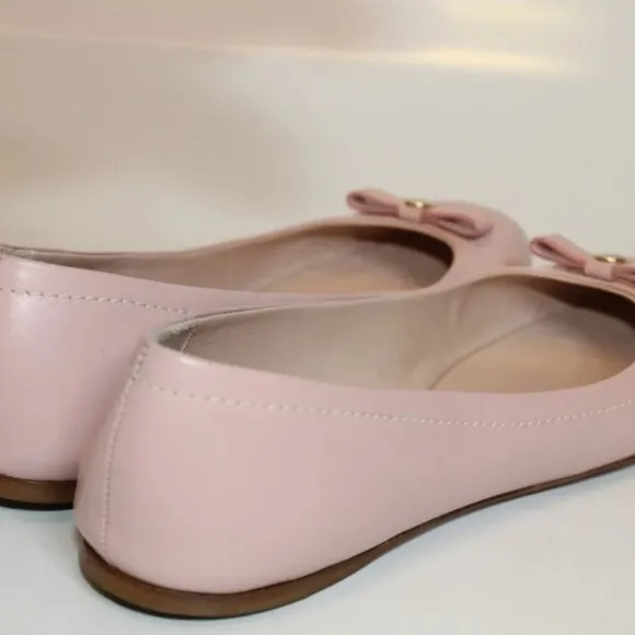 Furla Italy Made Womens 38.5 8.5 Pink Leather Ballet Flats Shoes
