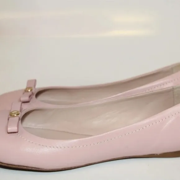 Furla Italy Made Womens 38.5 8.5 Pink Leather Ballet Flats Shoes
