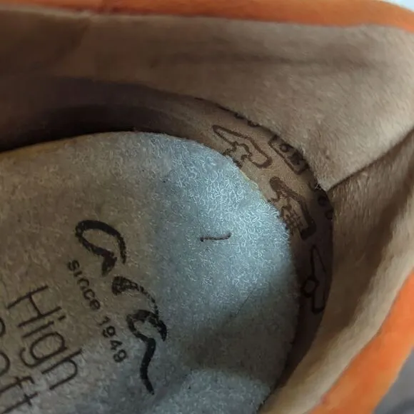 Gabor Ara Orange Soccer Sneakers