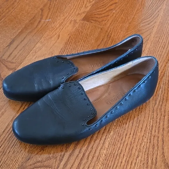Gentle Souls Black Leather Flats