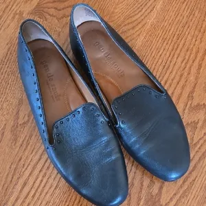 Gentle Souls Black Leather Flats