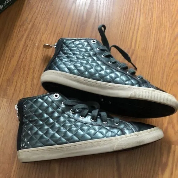 Geox green quilted new club sneakers sz 8