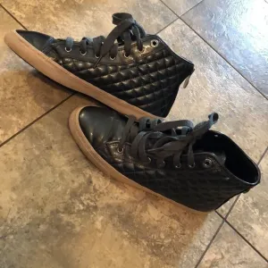 Geox green quilted new club sneakers sz 8