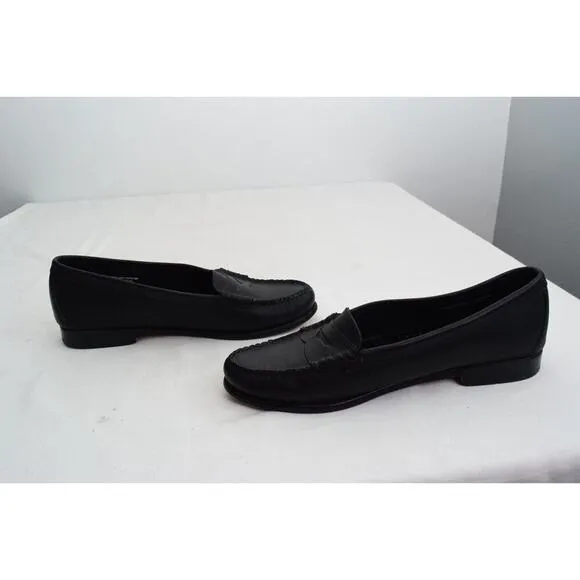 G.H. Bass Weejuns Sz 11 M Womens Whitney Black Leather Penny Loafers Shoes
