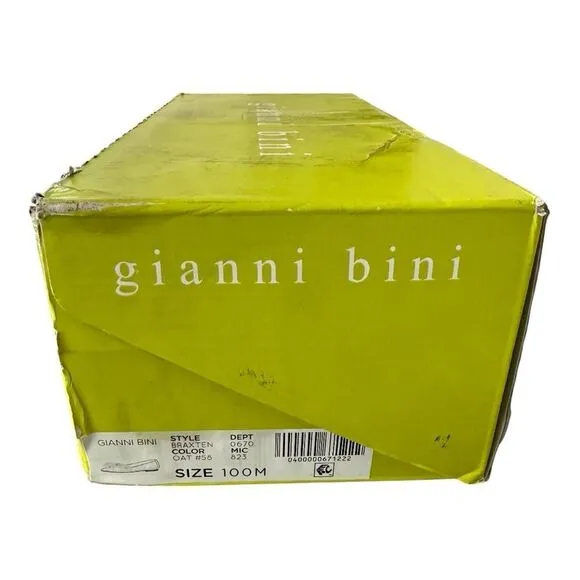 Gianni Bini Braxton Raffia Pearl Bow Dress Flats Color Oat Women’s Shoes Size 10