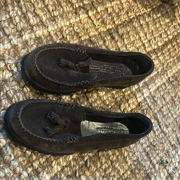 GianRos Brown Italian Suede Tassel Loafers Size 37