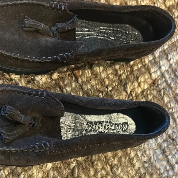 GianRos Brown Italian Suede Tassel Loafers Size 37