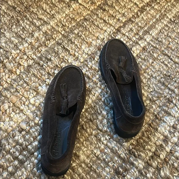 GianRos Brown Italian Suede Tassel Loafers Size 37