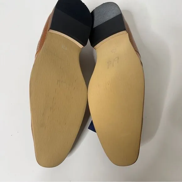 Gino Vitale Men's Diamond Cut Tan Dress Shoes Loafers Size 13