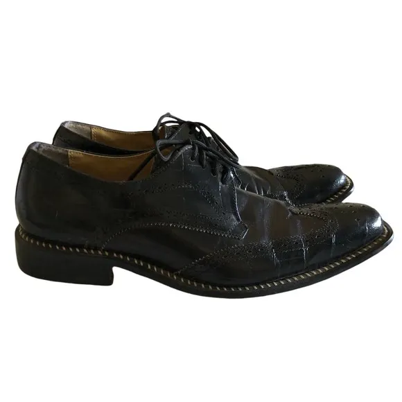 Giorgio Brutini Mens 210851 Caster Wing Tip Oxford Dress Shoes Black Size 10 M