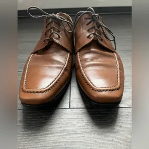 Giorgio Brutini Men's Brown Leather Lace Up Square Toe Dress Shoes Size 8.5M