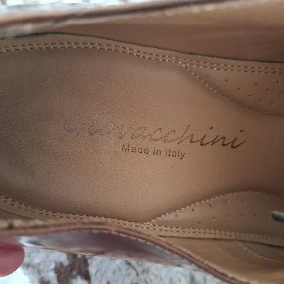 Giovacchini Brown Leather Derby dress shoes size 10.5 D