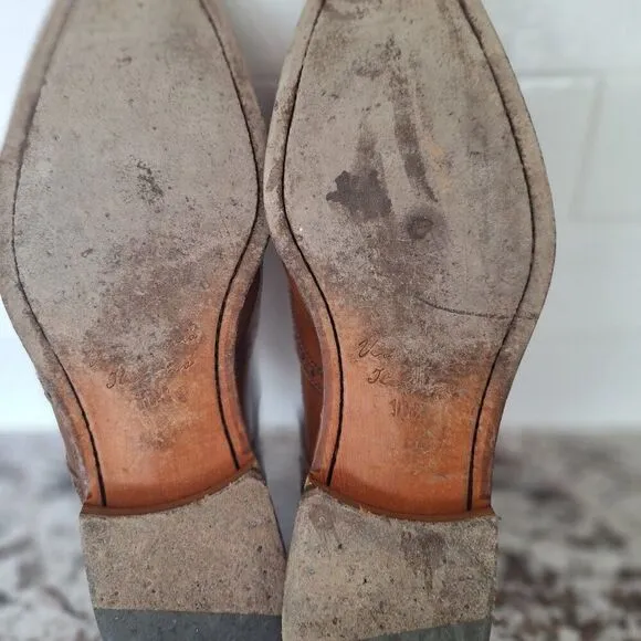 Giovacchini Brown Leather Derby dress shoes size 10.5 D