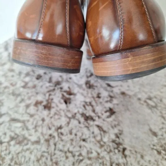 Giovacchini Brown Leather Derby dress shoes size 10.5 D