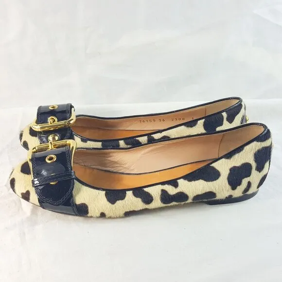 Giuseppe Zanotti Design Cow Hair Flats Slip on shoes size 6 B