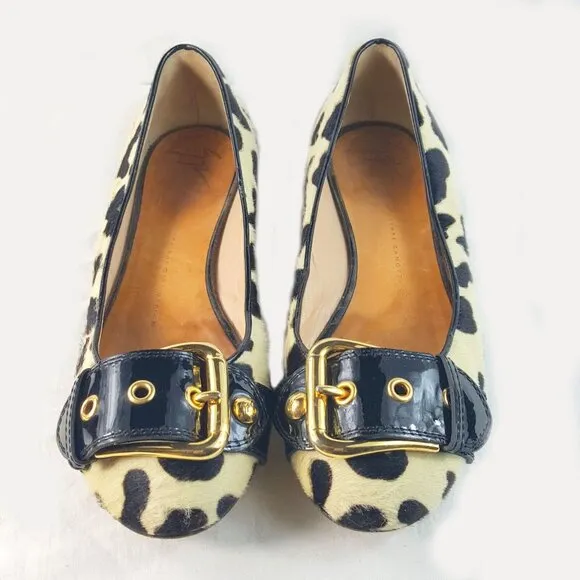 Giuseppe Zanotti Design Cow Hair Flats Slip on shoes size 6 B