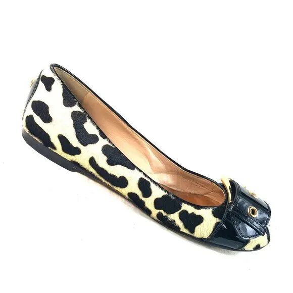 Giuseppe Zanotti Design Cow Hair Flats Slip on shoes size 6 B